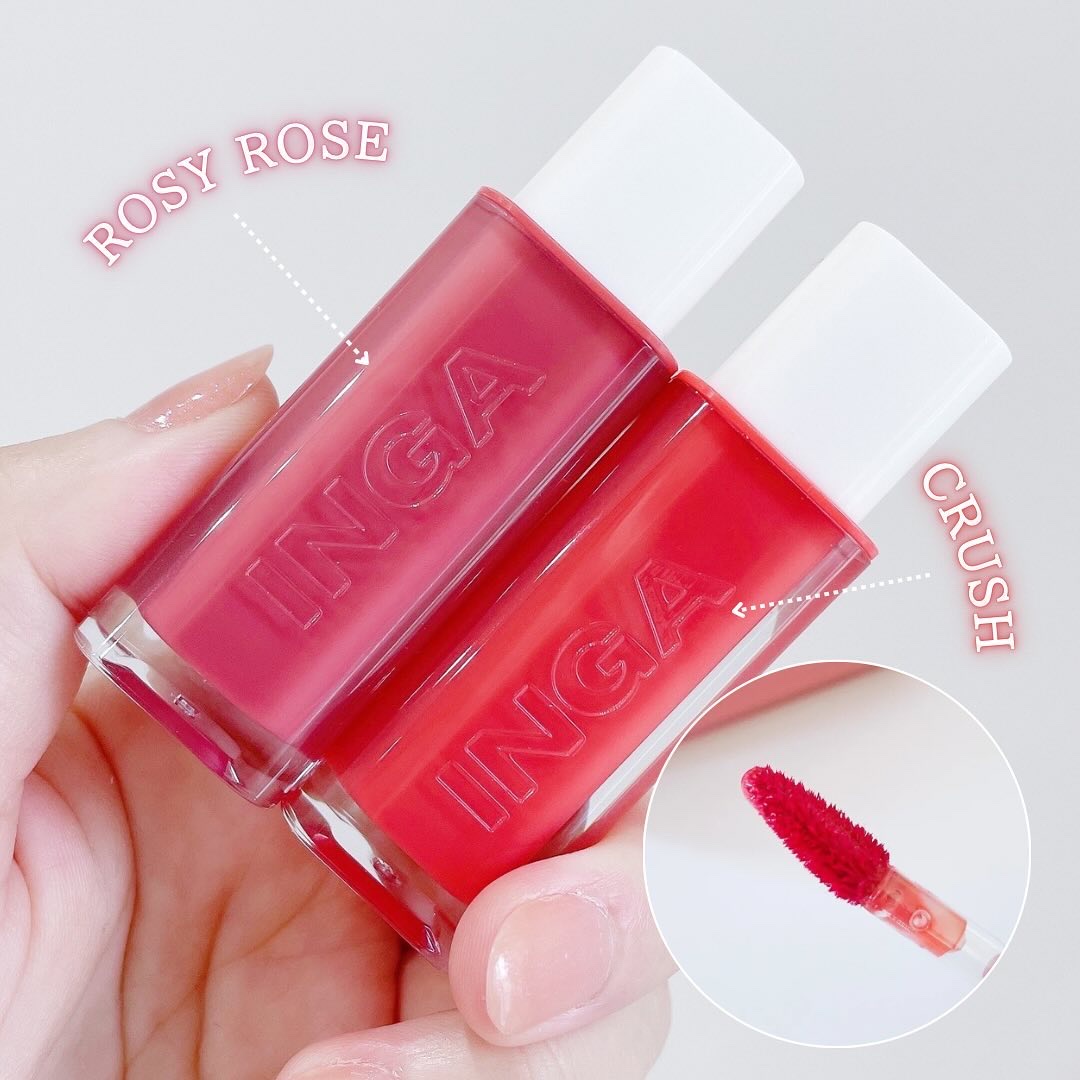 ウォーターグローリップティント 03 ロージーローズ（Rosy Rose）/INGA/リップティントを使ったクチコミ（2枚目）