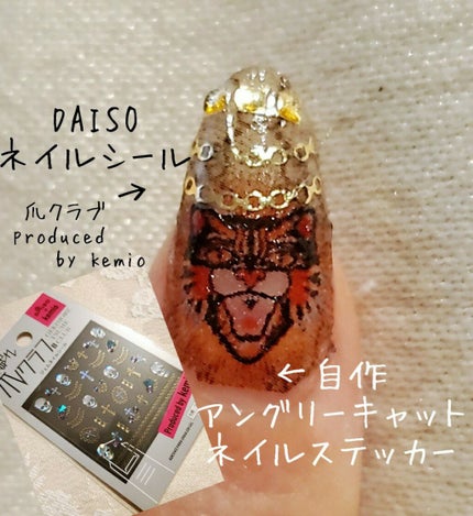 激盛れ爪クラブ/DAISO/ネイルチップ・パーツを使ったクチコミ(2枚目)