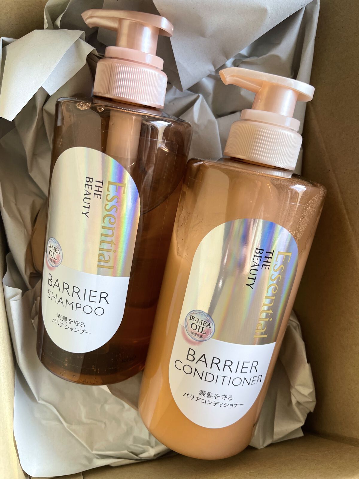 ザビューティ 髪のキメ美容素髪を守る バリアシャンプー/コンディショナー/エッセンシャル/シャンプー・コンディショナーを使ったクチコミ（1枚目）