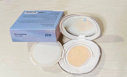 ブリージンググロークッション/Healus/クッションファンデーションを使ったクチコミ(5枚目)