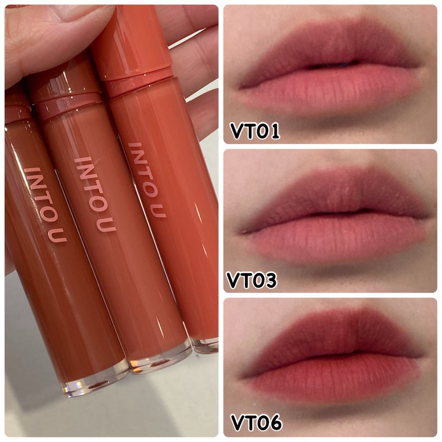 ベルベットリップマット/INTO U/口紅を使ったクチコミ(3枚目)