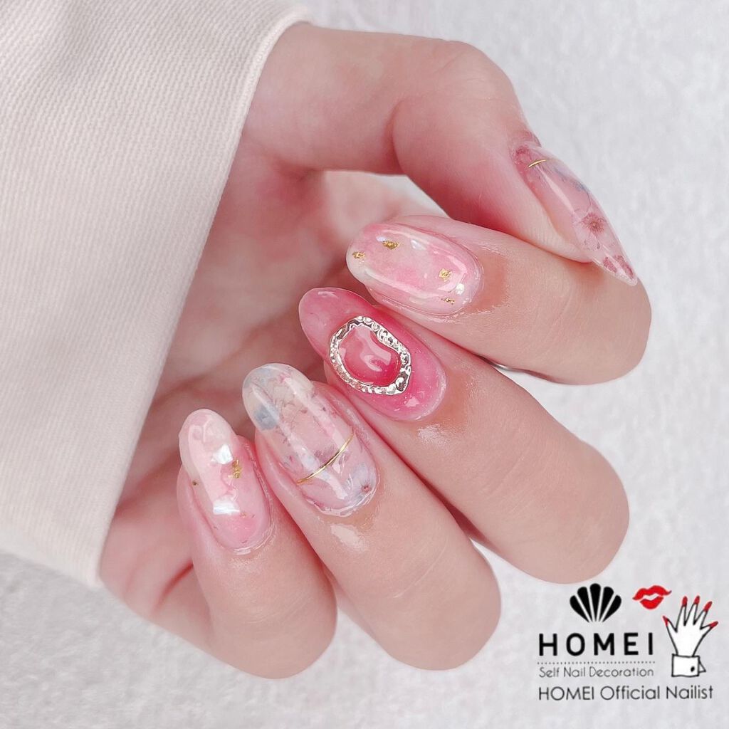 #auオフィスネイル,#セルフネイル,#TRILLネイル,#ロカリネイル,#シンプルネイル,#おしゃれネイル,#ジェルネイル,#セルフジェルネイル,#秋ネイル,#オフィスネイル,#お仕事ネイル,#フラワーネイル,#ピンクネイルのネイルデザイン