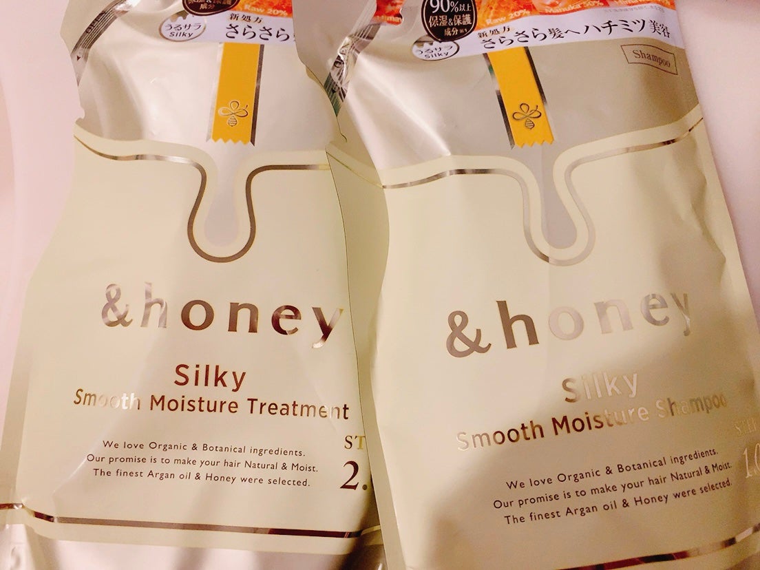 シルキー スムースモイスチャー シャンプー 1.0/ヘアトリートメント 2.0/&honey/市販シャンプーを使ったクチコミ(1枚目)
