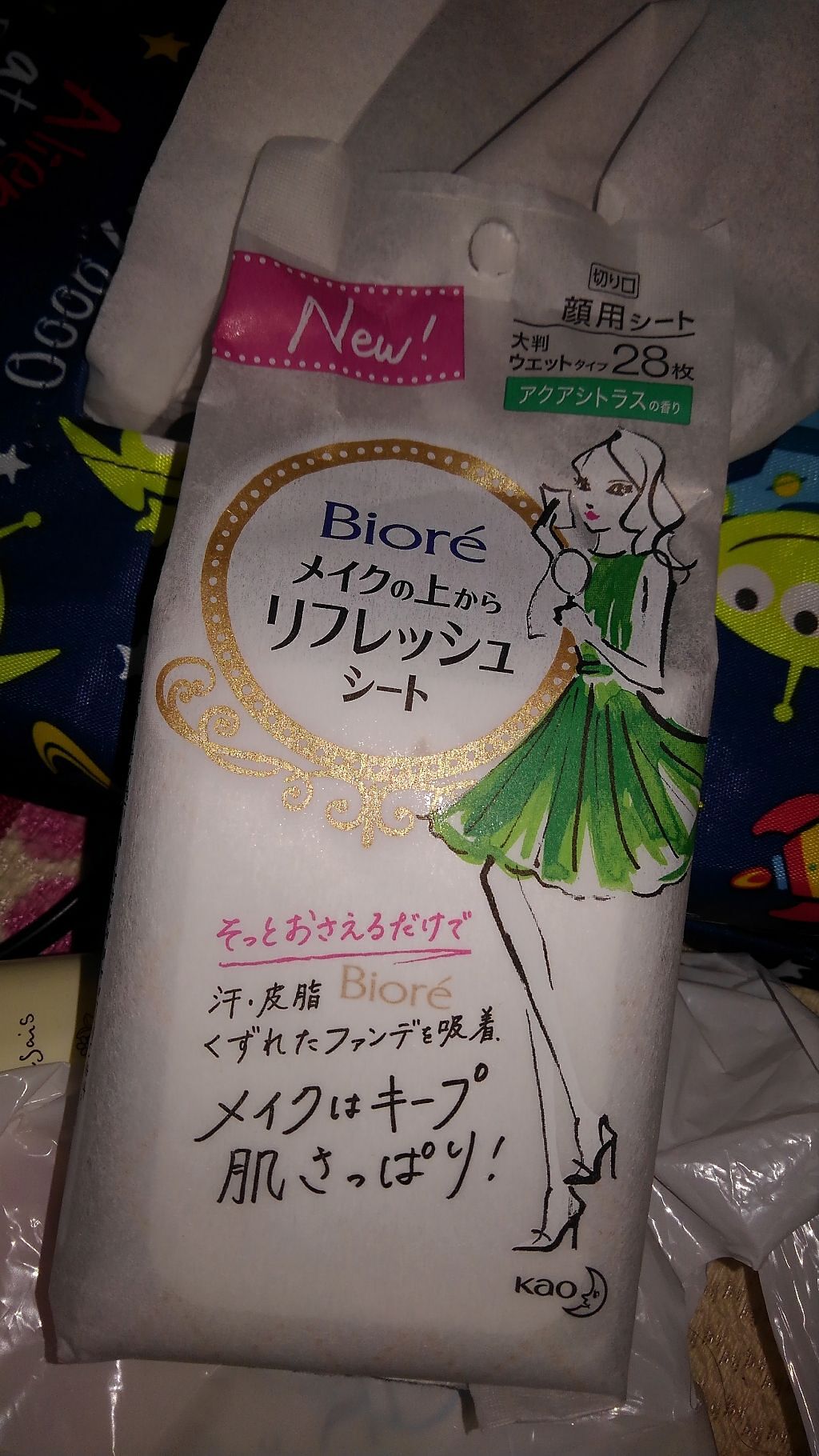 メイクの上からリフレッシュシート/ビオレ/フェイスシートを使ったクチコミ(1枚目)