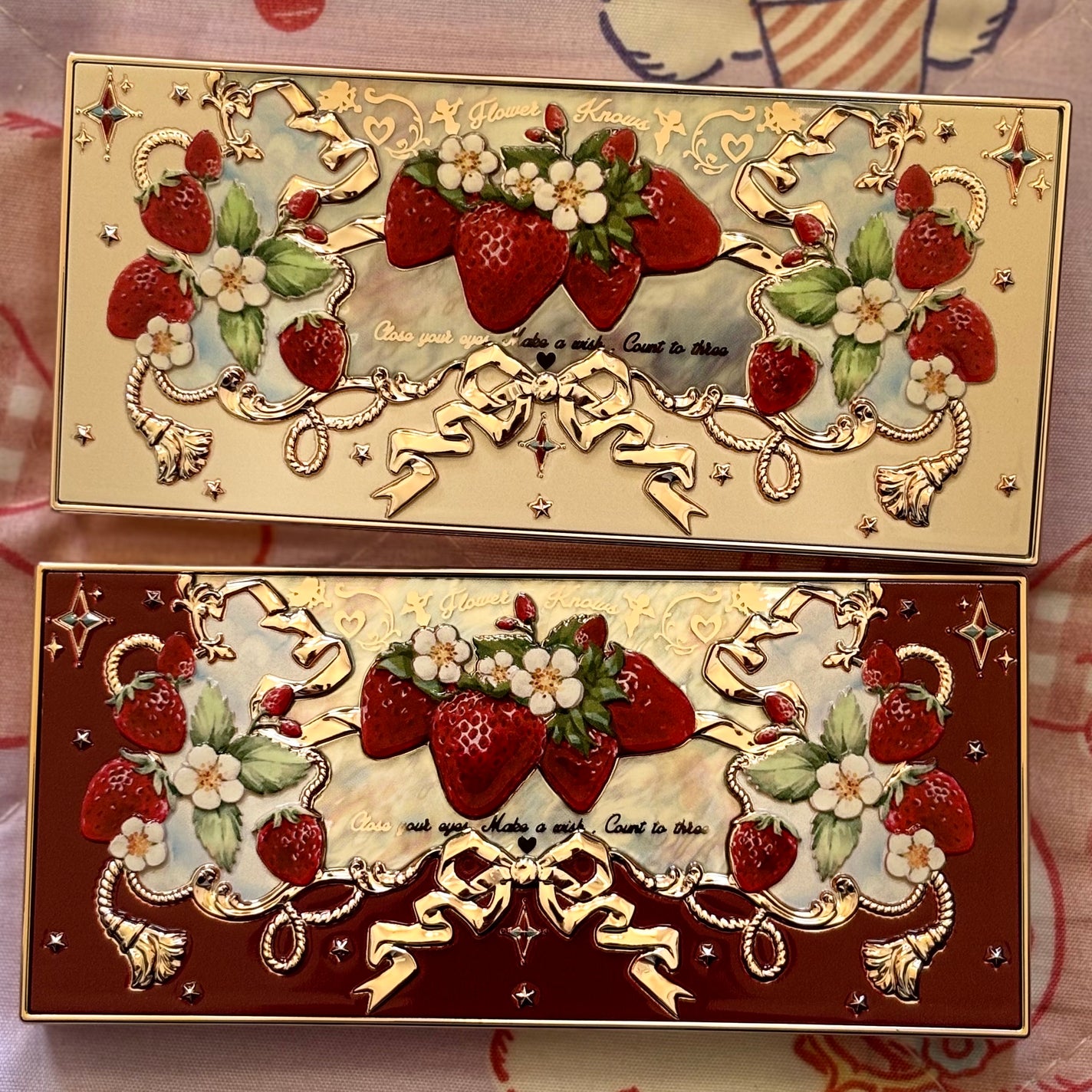 ストロベリーロココ アイシャドウパレット/FlowerKnows/アイシャドウパレットを使ったクチコミ(1枚目)