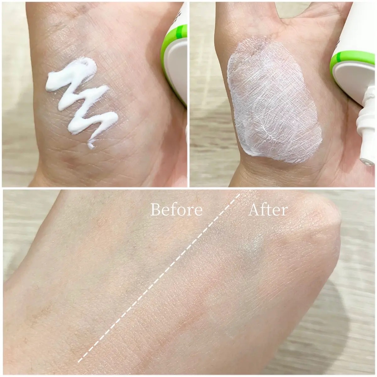 グリーンマイルドアップサンプラス/Dr.G/日焼け止めクリームを使ったクチコミ（2枚目）