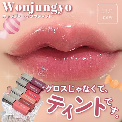 ウォンジョンヨ キャンディーグロウティント 04 ウォーターメロンジュース/Wonjungyo/リップティントを使ったクチコミ(1枚目)