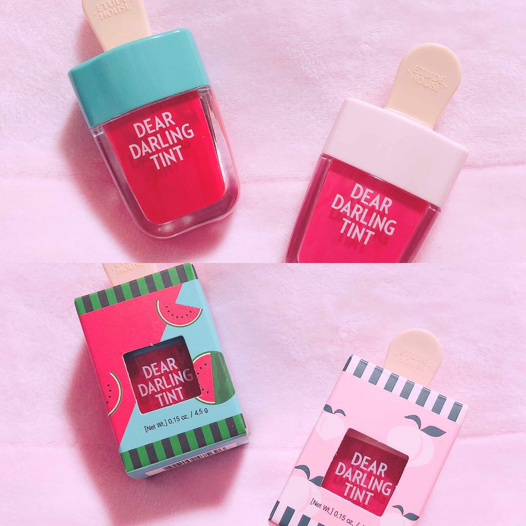 ディアダーリン ウォータージェルティント （アイスティント）/ETUDE/口紅を使ったクチコミ（1枚目）