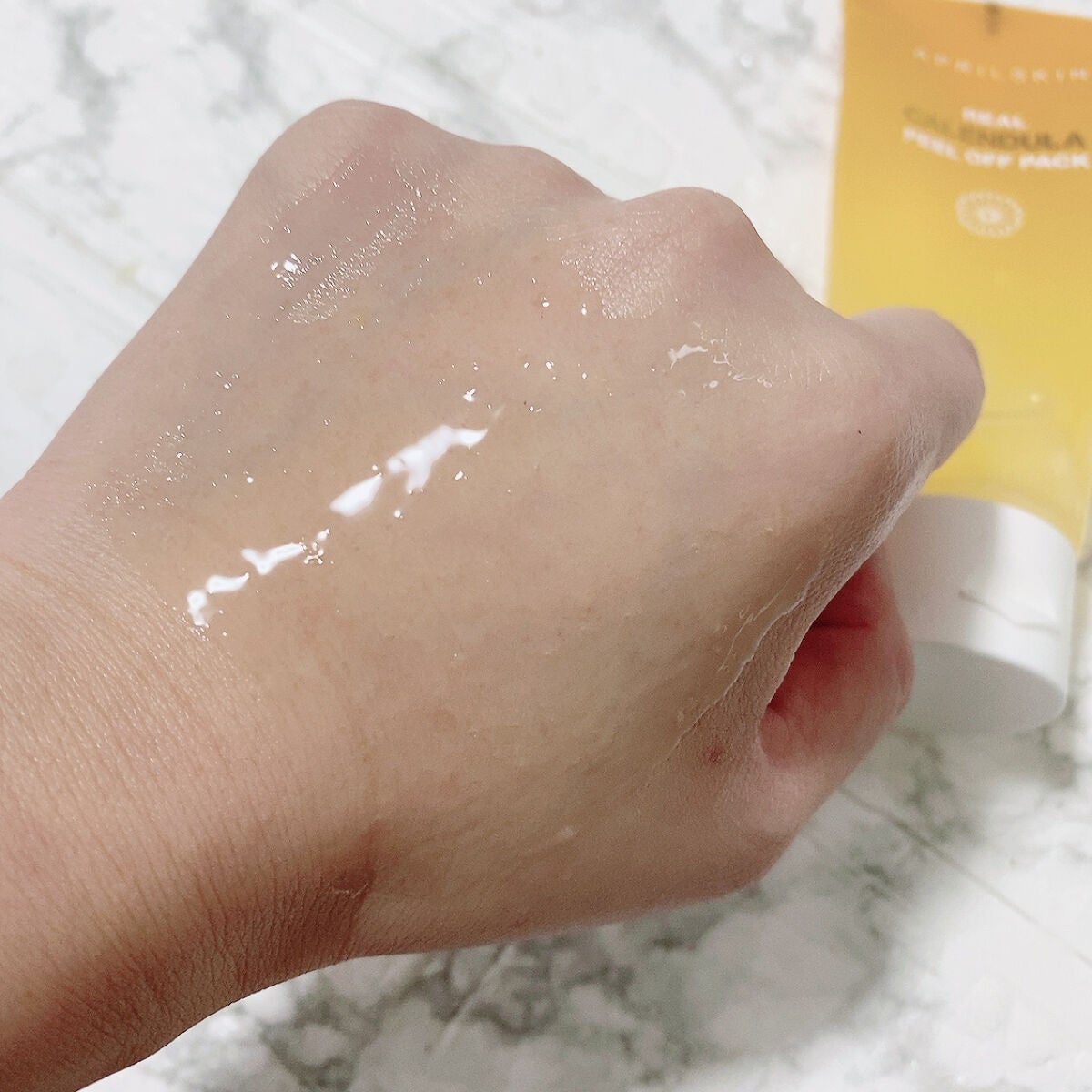 リアルカレンデュラピールオフパック/APRILSKIN/ピーリングを使ったクチコミ(3枚目)