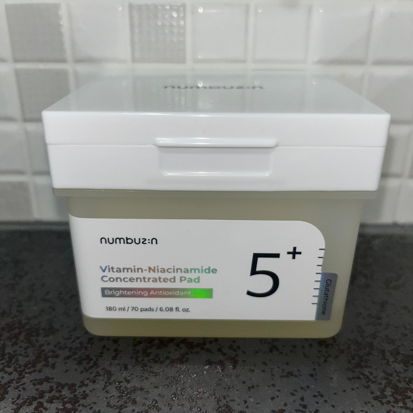 5番 白玉グルタチオンCフィルムパッド/numbuzin/トナーパッドを使ったクチコミ(1枚目)