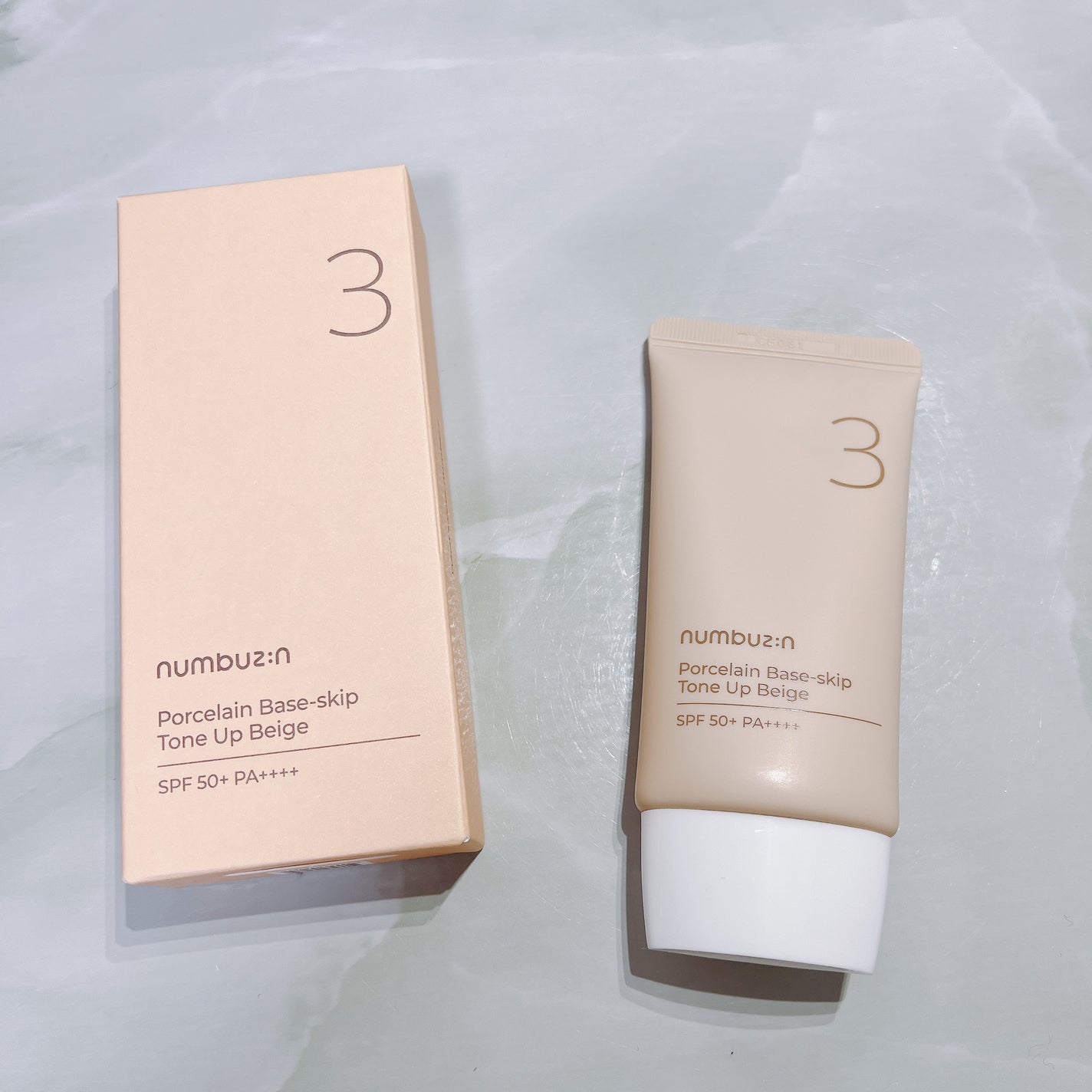 3番 ノーファンデ陶器肌トーンアップクリーム/numbuzin/化粧下地を使ったクチコミ(1枚目)