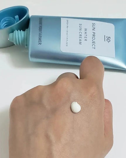 サンプロジェクト ウォーターサンクリーム SPF50+ PA+++/THANK YOU FARMER/日焼け止めクリームを使ったクチコミ(4枚目)