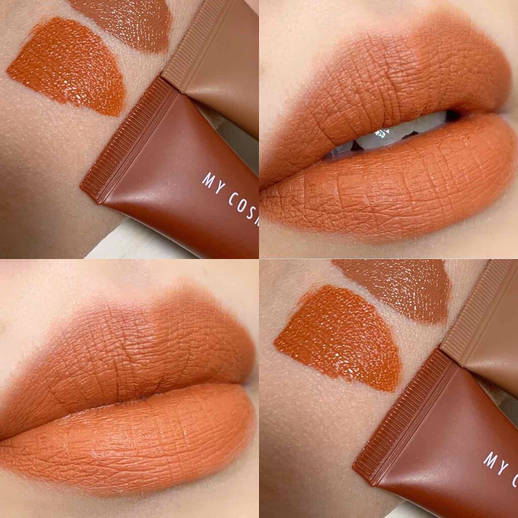 マイマットリップペイント ブラウン/MY COSME BOX/口紅を使ったクチコミ（2枚目）