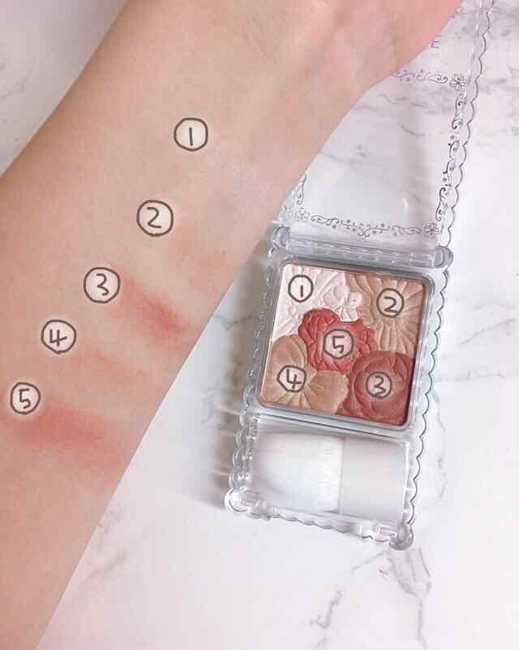 グロウフルールチークス/キャンメイク/パウダーチークを使ったクチコミ(3枚目)