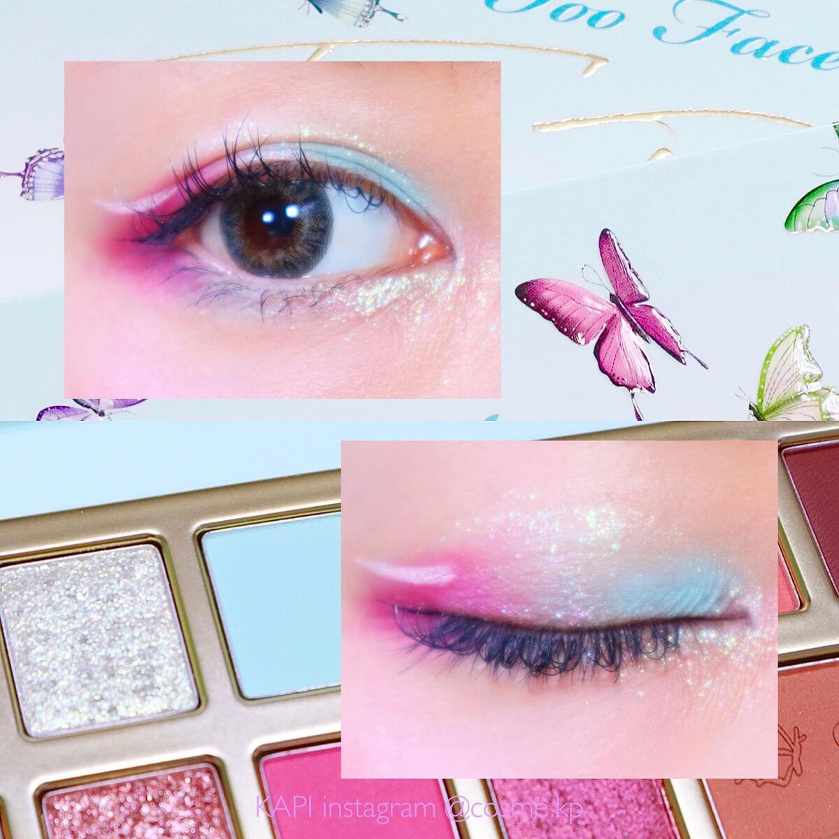 KAPI on LIPS 「ブルベ配色で透明感夏メイク🦋💗✨✨TooFacedトゥーフェム..」(4枚目)