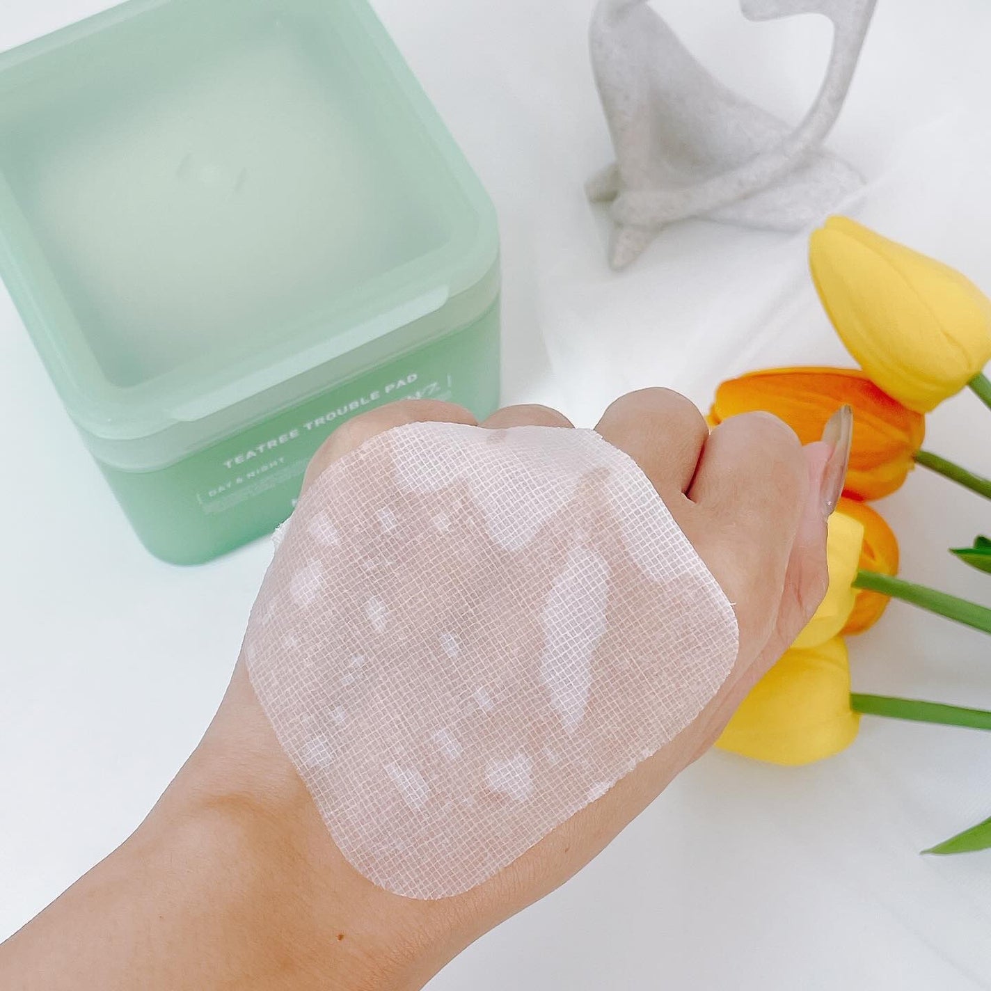 ティーツリーカーミングエッセンスパッド/MEDIHEAL/トナーパッドを使ったクチコミ(4枚目)