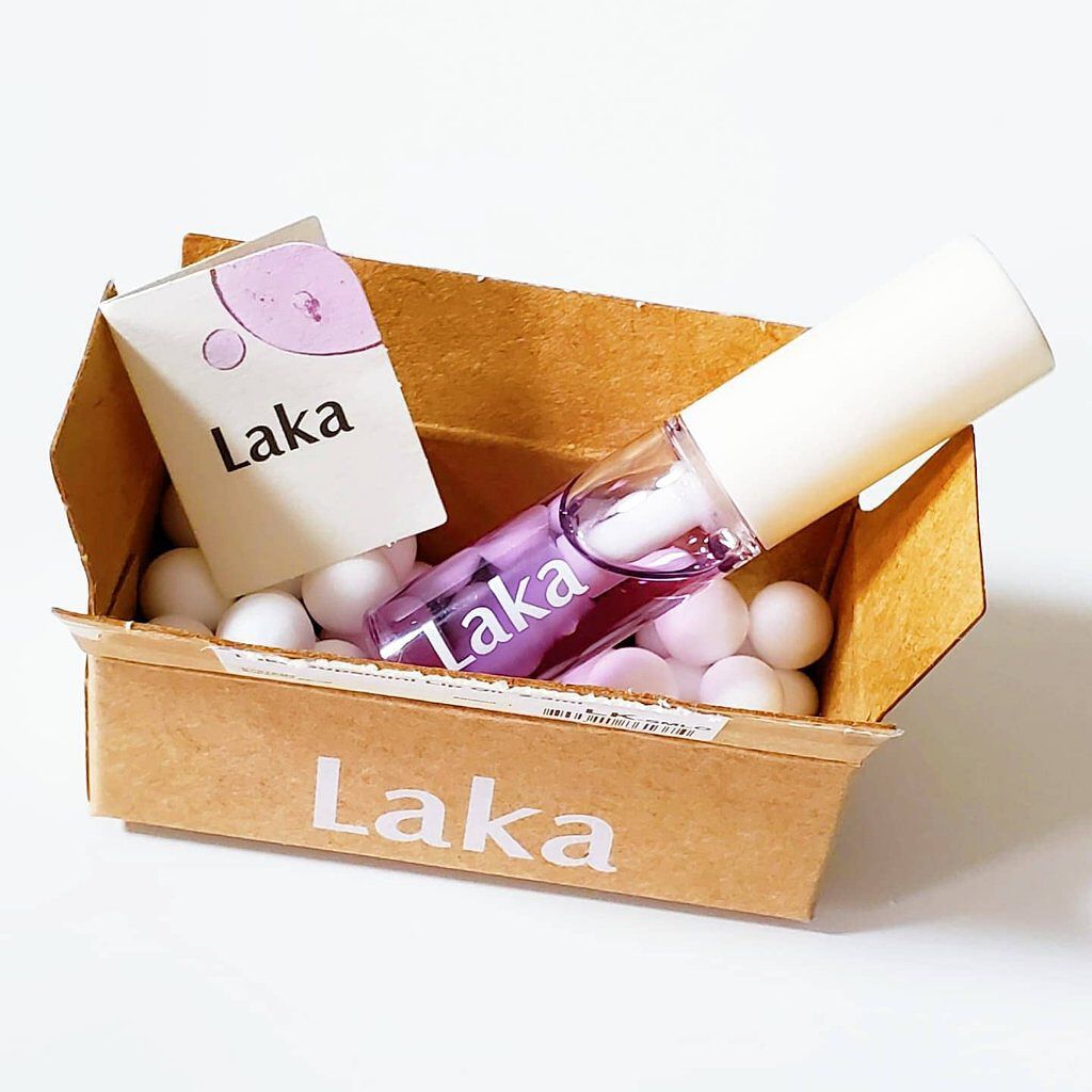 スーパーミニオイルリップ/Laka/リップケアを使ったクチコミ（3枚目）