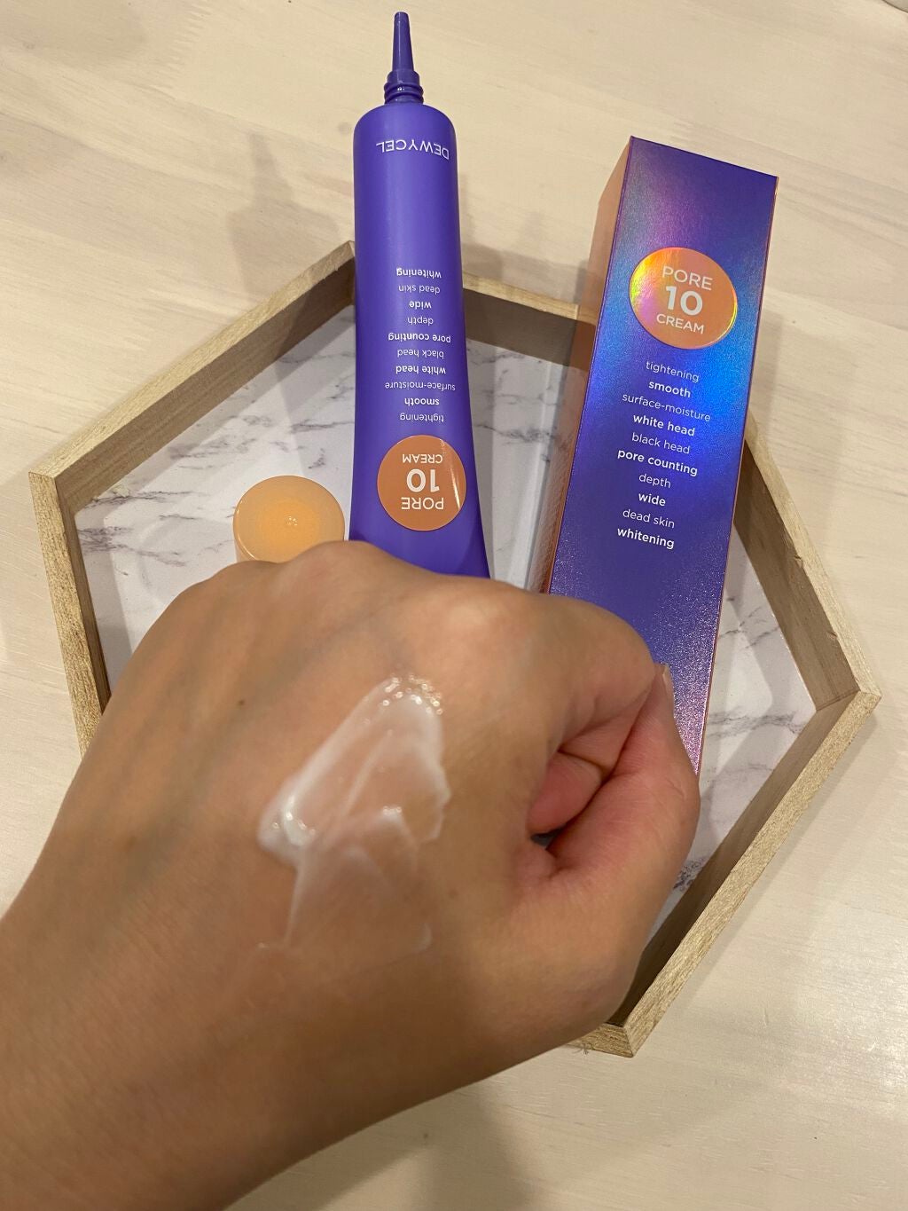 ポアーテンクリーム/DEWYCEL/化粧下地を使ったクチコミ(2枚目)