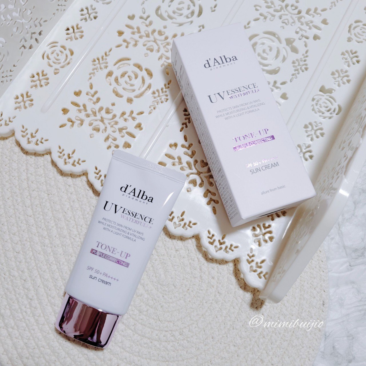 ダルバ ウォータフル トーンアップ サンクリーム(パープル)/ダルバ/日焼け止めクリームを使ったクチコミ（1枚目）