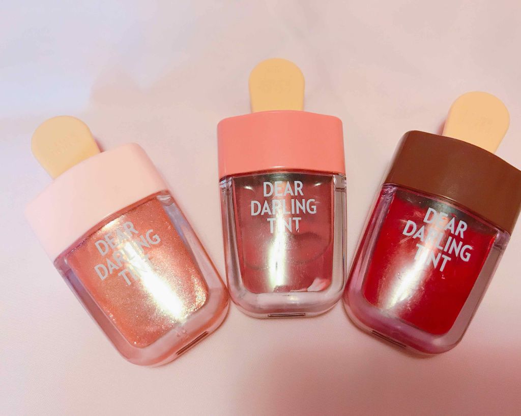 ディアダーリン ウォータージェルティント （アイスティント）/ETUDE/口紅を使ったクチコミ（1枚目）