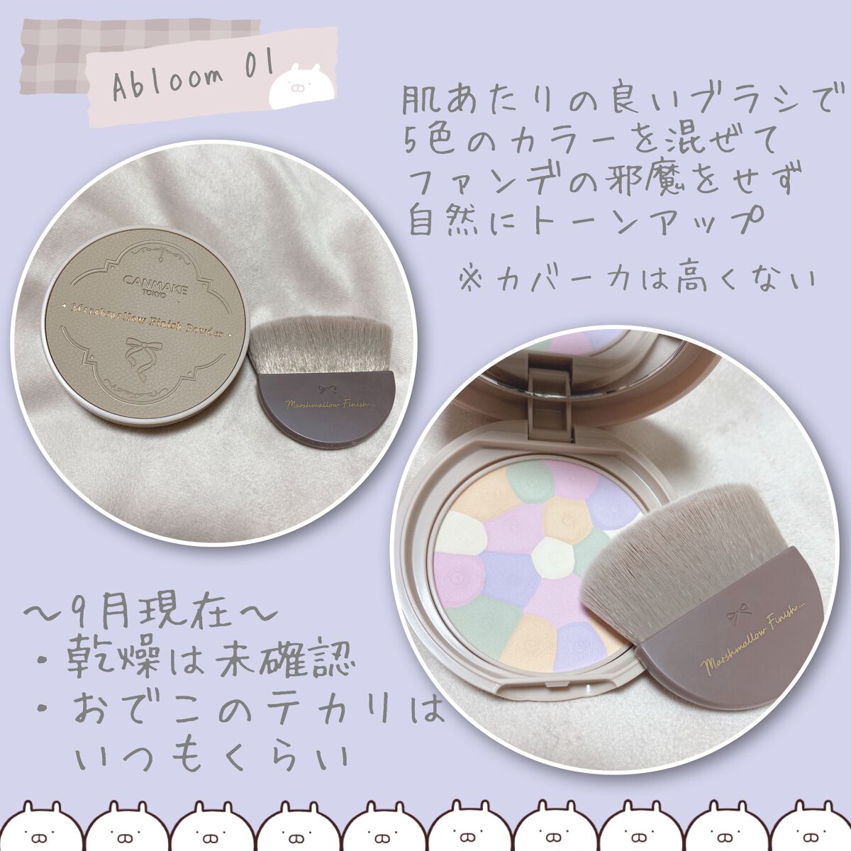 マシュマロフィニッシュパウダー ~Abloom~/キャンメイク/プレストパウダーを使ったクチコミ(2枚目)