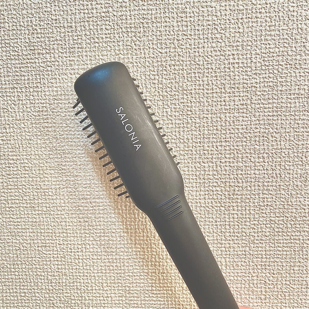 ストレートヒートブラシ スリム  ブラック/SALONIA/ヒートブラシを使ったクチコミ（1枚目）