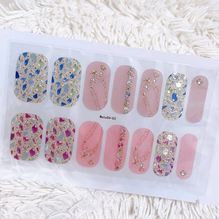 ネイルシール/Qoo10/ネイルシールを使ったクチコミ(2枚目)