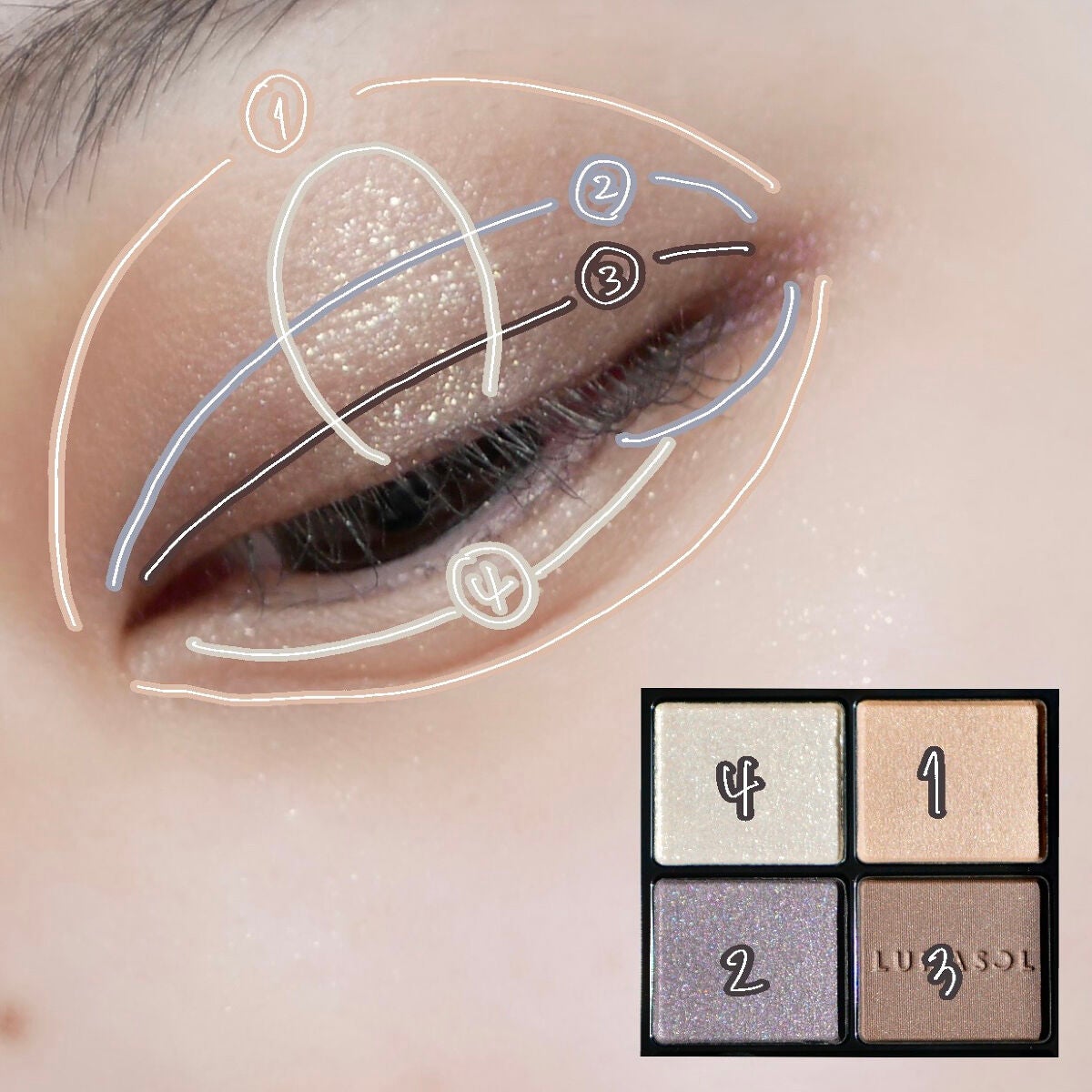 アイカラーレーション/LUNASOL/アイシャドウパレットを使ったクチコミ(6枚目)