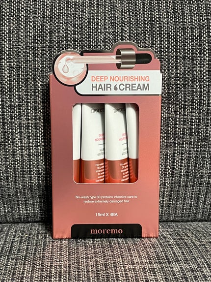 moremo ディープナリッシング ヘアクリームのクチコミ「moremo ディープナリッシング ヘアクリーム
              15ml ×4本.....」(1枚目)