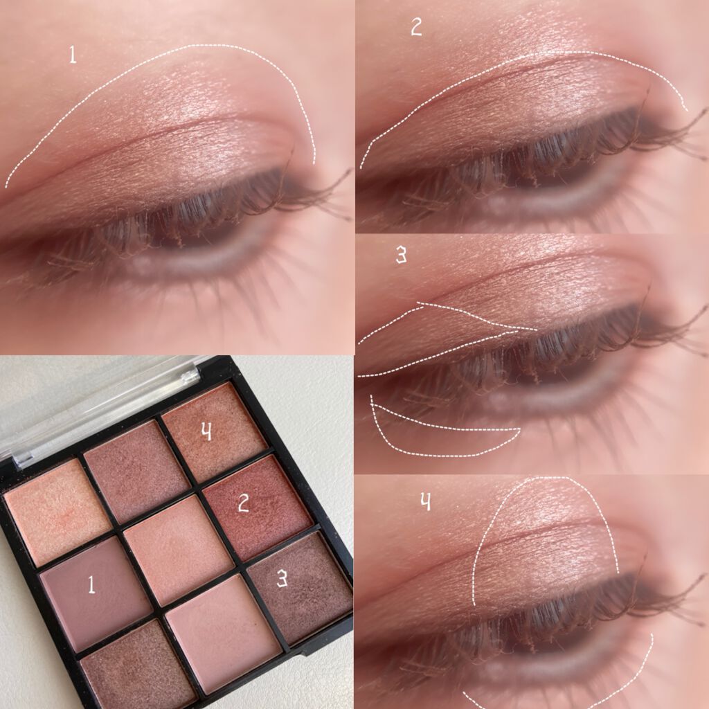 UR GLAM　BLOOMING EYE COLOR PALETTE 04/U R GLAM/アイシャドウパレットを使ったクチコミ（2枚目）