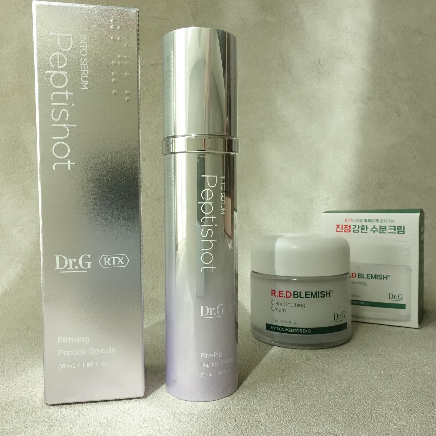 𓂃 𓈒𓏸𑁍
Dr.G(ドクタージー)
✔︎ RTXセラム「ぺプチショット」
✔︎ レッドブレミッシュクリアスージングクリーム
𓂃 𓈒𓏸𑁍

✔︎RTXセラム「ぺプチショット」
2024年4月に発売された新商品✨
＼ハリ弾力ケ
