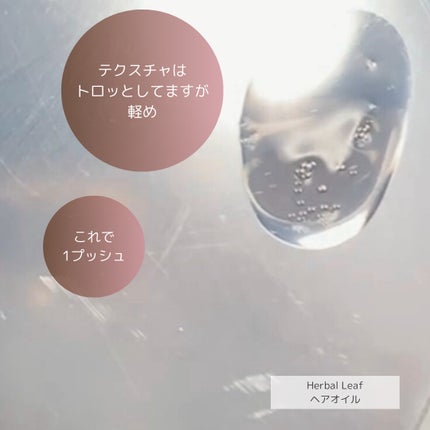 オーガニックヘアオイル フレッシュティーの香り/ハーバルリーフ/ヘアオイルを使ったクチコミ(6枚目)