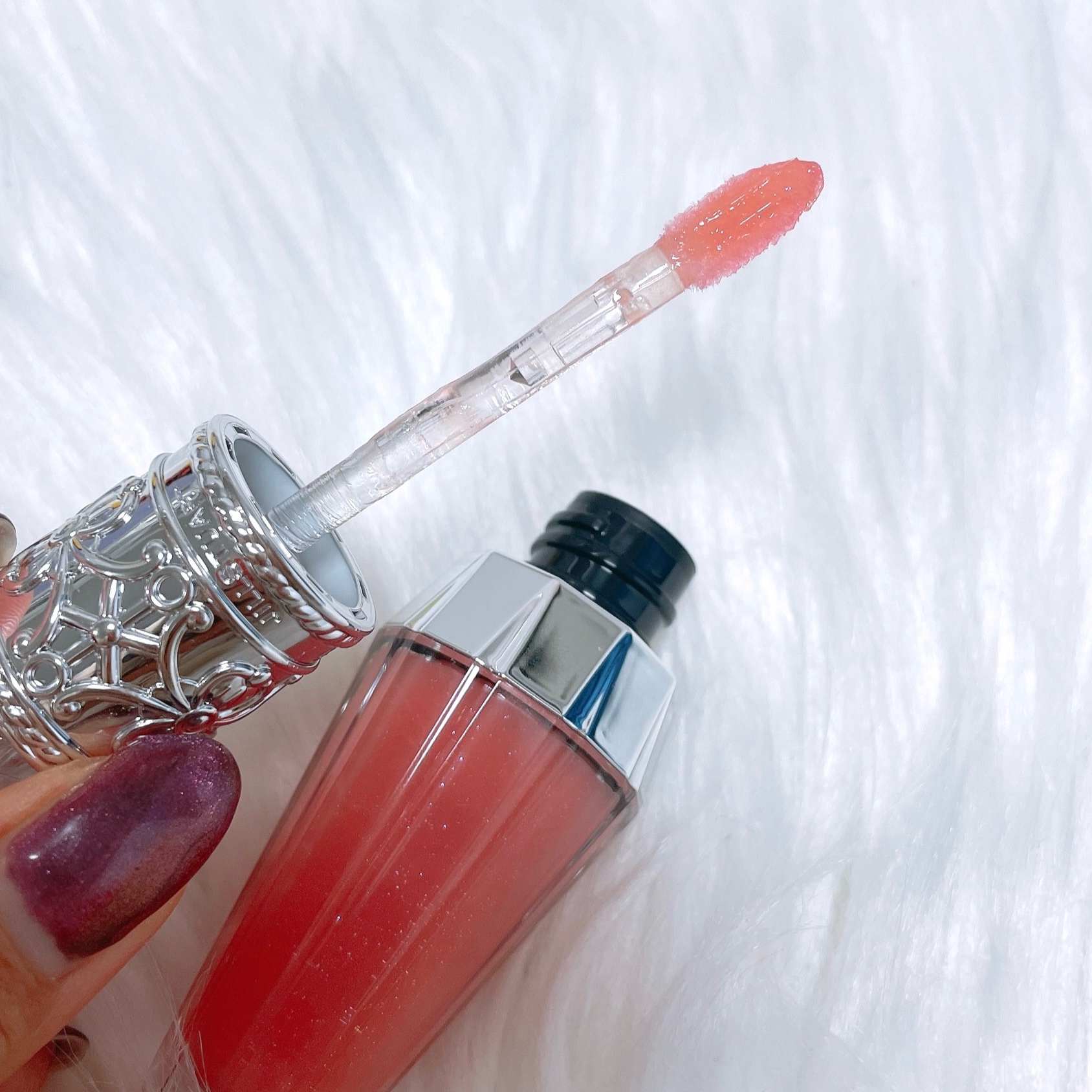 ジルスチュアート　クリスタルブルーム　リップブーケ セラム 03 gerbera coral/JILL STUART/リッププランパーを使ったクチコミ（2枚目）
