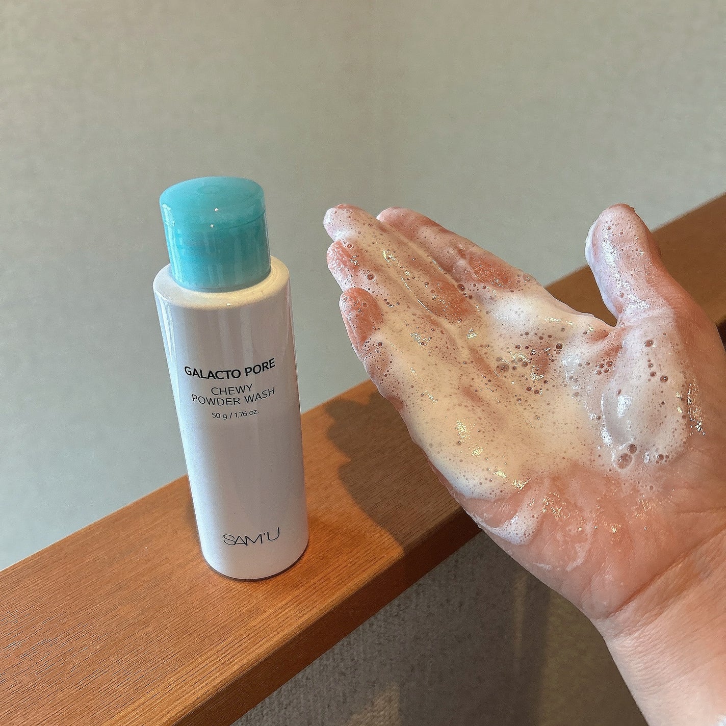 ガラクトポアチューイーパウダーウォッシュ/SAM'U/洗顔パウダーを使ったクチコミ(4枚目)