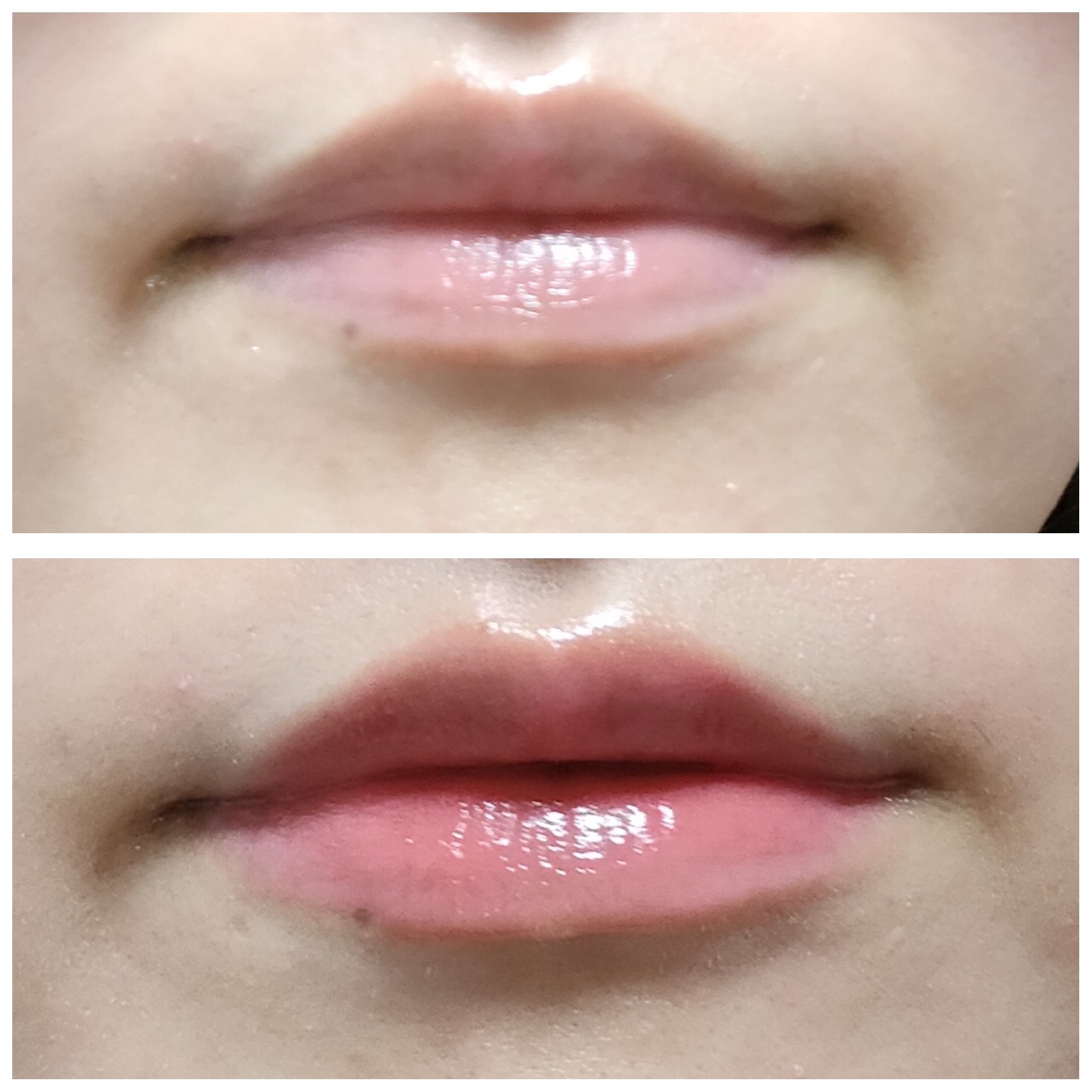 ジューシーラスティングティント 31 ベアアプリコット(BARE APRICOT)/rom&nd/リップティントを使ったクチコミ（3枚目）