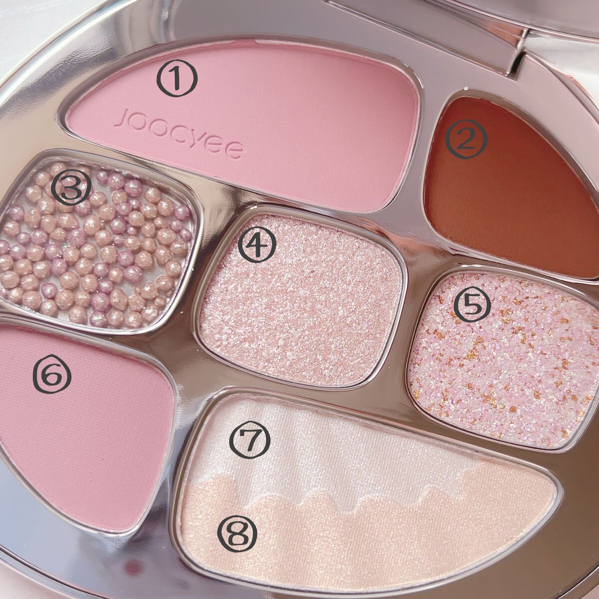 貝殻マルチパレット/Joocyee/アイシャドウパレットを使ったクチコミ(2枚目)