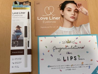 ラブ・ライナー ラブ・ライナー　シグネチャーフィットペンシル＜アイブロウ＞のクチコミ「まず！当選😭♡⃛
LIPS運営の方々ありがとうございます🫰🏻💗
嬉しい〜！

.｡o♡o｡.｡.....」（1枚目）