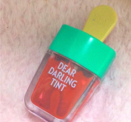 ディアダーリン ウォータージェルティント (アイスティント)/ETUDE/口紅を使ったクチコミ(2枚目)