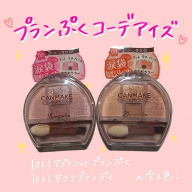 ［キャンメイクから登場！涙袋用アイシャドウ］
 
いつも♡📎ありがとうございます！本日はLIPSを通してキャンメイク様からいただきました
 
プランぷくコーデアイズ
［01］アプリコットプランぷく
［0