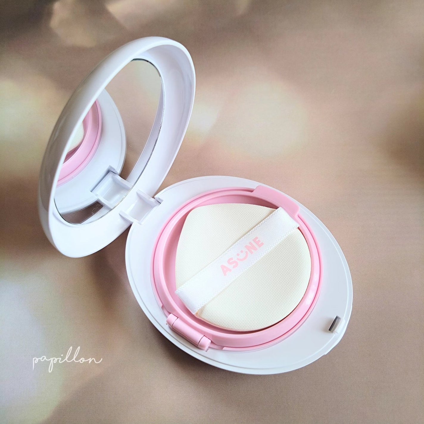 デューイーメッシュファンデーション/ASUNE /クッションファンデーションを使ったクチコミ(2枚目)