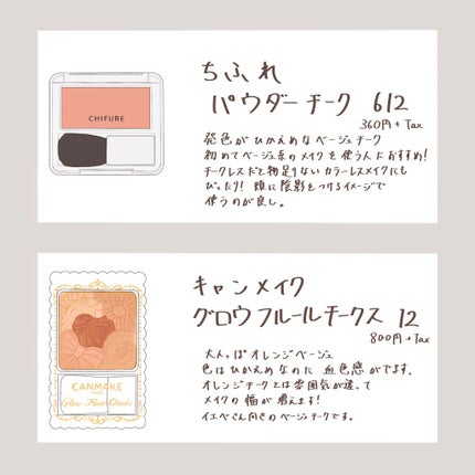 グロウフルールチークス/キャンメイク/パウダーチークを使ったクチコミ(3枚目)