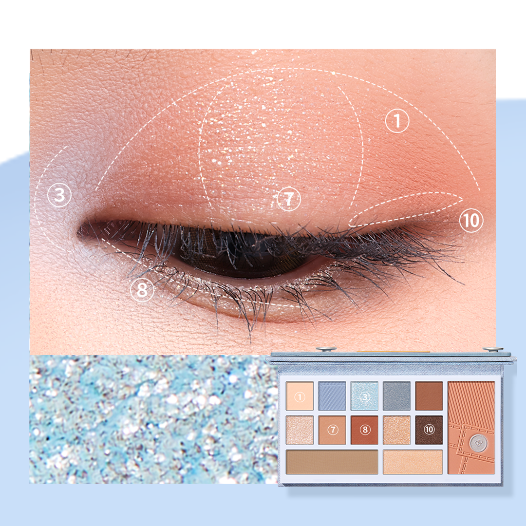 デザイナーアイズ&チークパレット/PERFECT DIARY/アイシャドウパレットを使ったクチコミ(2枚目)