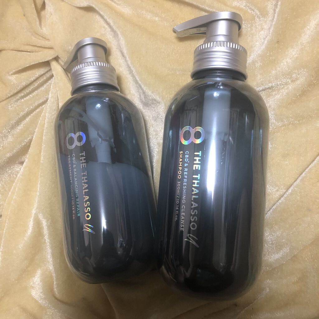 エイトザタラソ ユー CBD＆リフレッシング クレンズ 美容液シャンプー／CBD＆バランシング ダメージリペア 美容液ヘアトリートメント お試し容量 限定キット(生産終了)/エイトザタラソ/市販シャンプーを使ったクチコミ（2枚目）