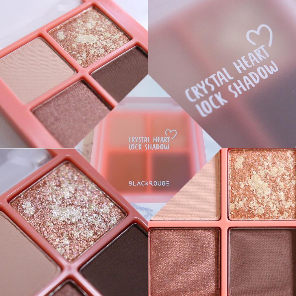 クリスタルハートロックシャドウ/BLACK ROUGE/アイシャドウパレットを使ったクチコミ（3枚目）