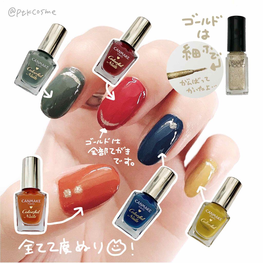 カラフルネイルズ/キャンメイク/マニキュアを使ったクチコミ(2枚目)