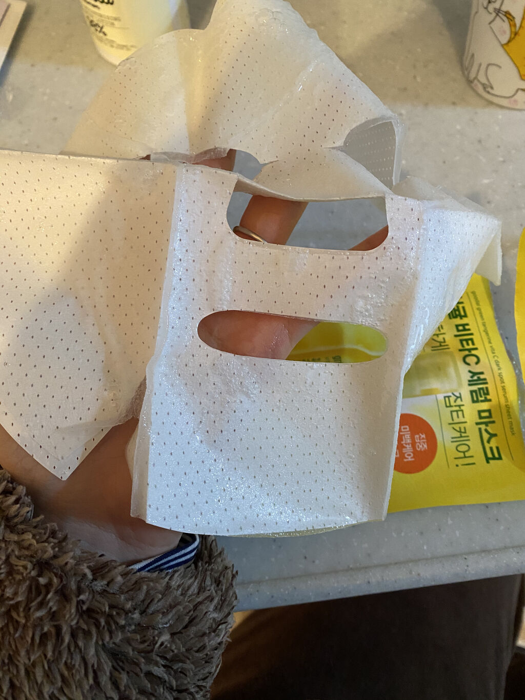 グーダル グリーンタンジェリンビタCセラムマスク/goodal/シートマスク・パックを使ったクチコミ（3枚目）