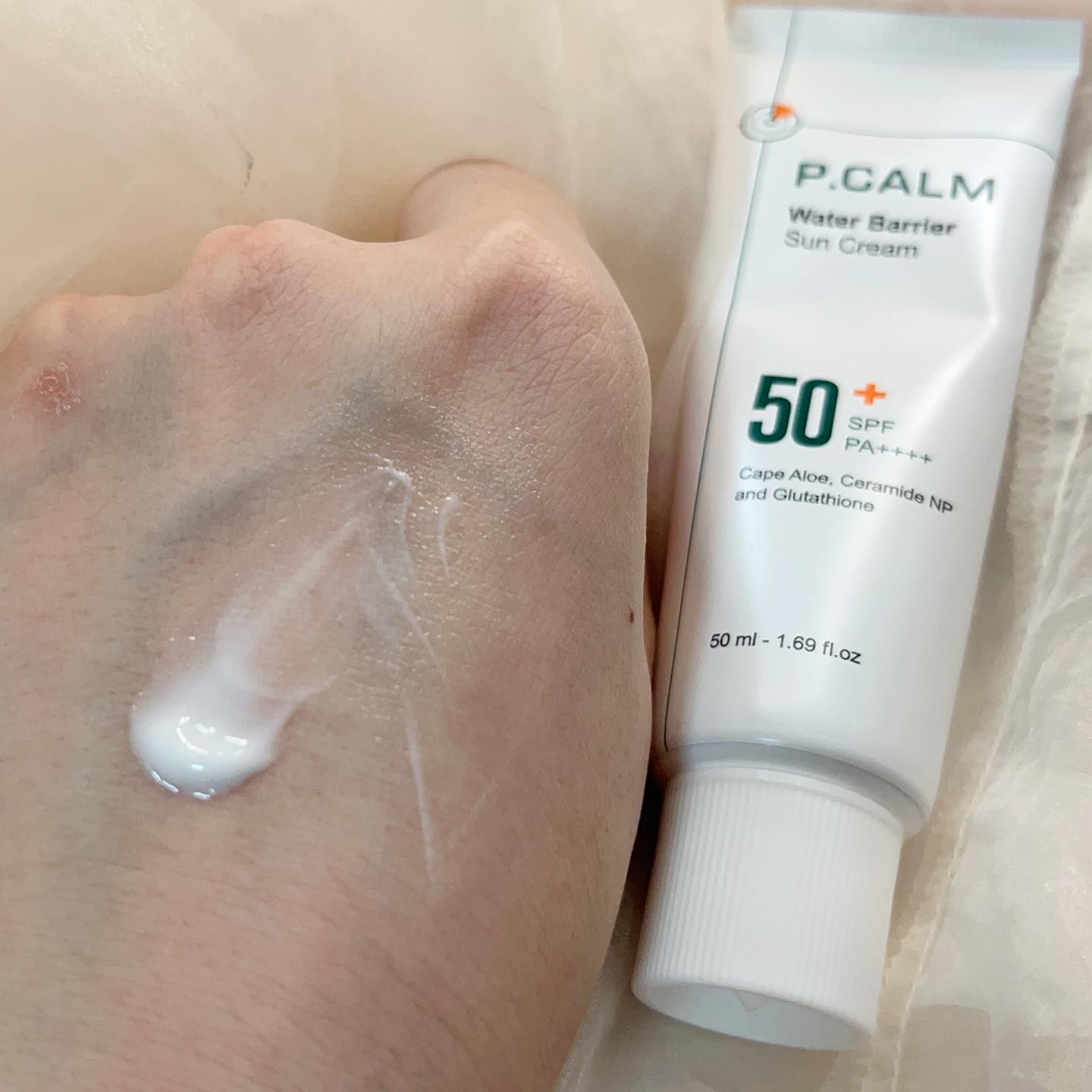 ウォーターバリアサンスクリーン/P.CALM/日焼け止めクリームを使ったクチコミ（3枚目）