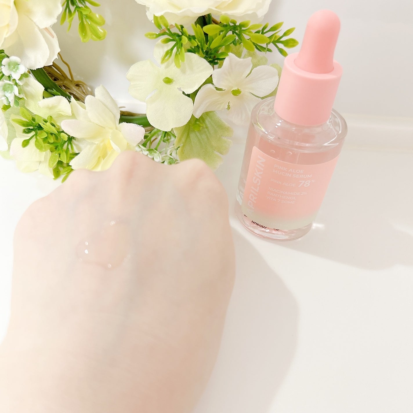 ピンクアロエムチンセラム/APRILSKIN/美容液を使ったクチコミ(3枚目)