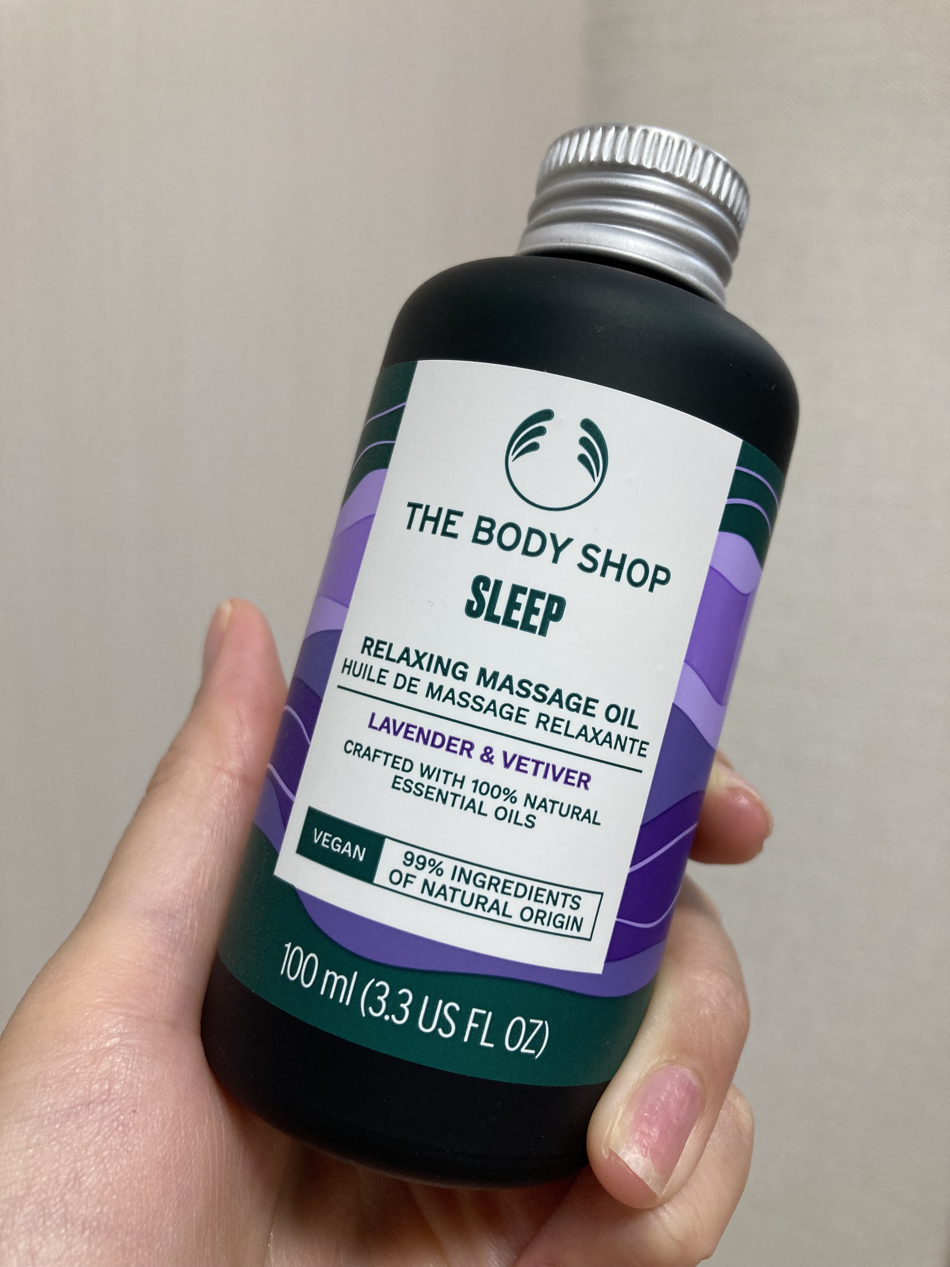 ウェルネス マッサージオイル ラベンダー＆ベチバー/THE BODY SHOP/ボディオイルを使ったクチコミ（2枚目）