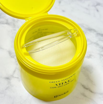 グリーンタンジェリン ビタCダークスポットケアパッド/goodal/トナーパッドを使ったクチコミ(4枚目)